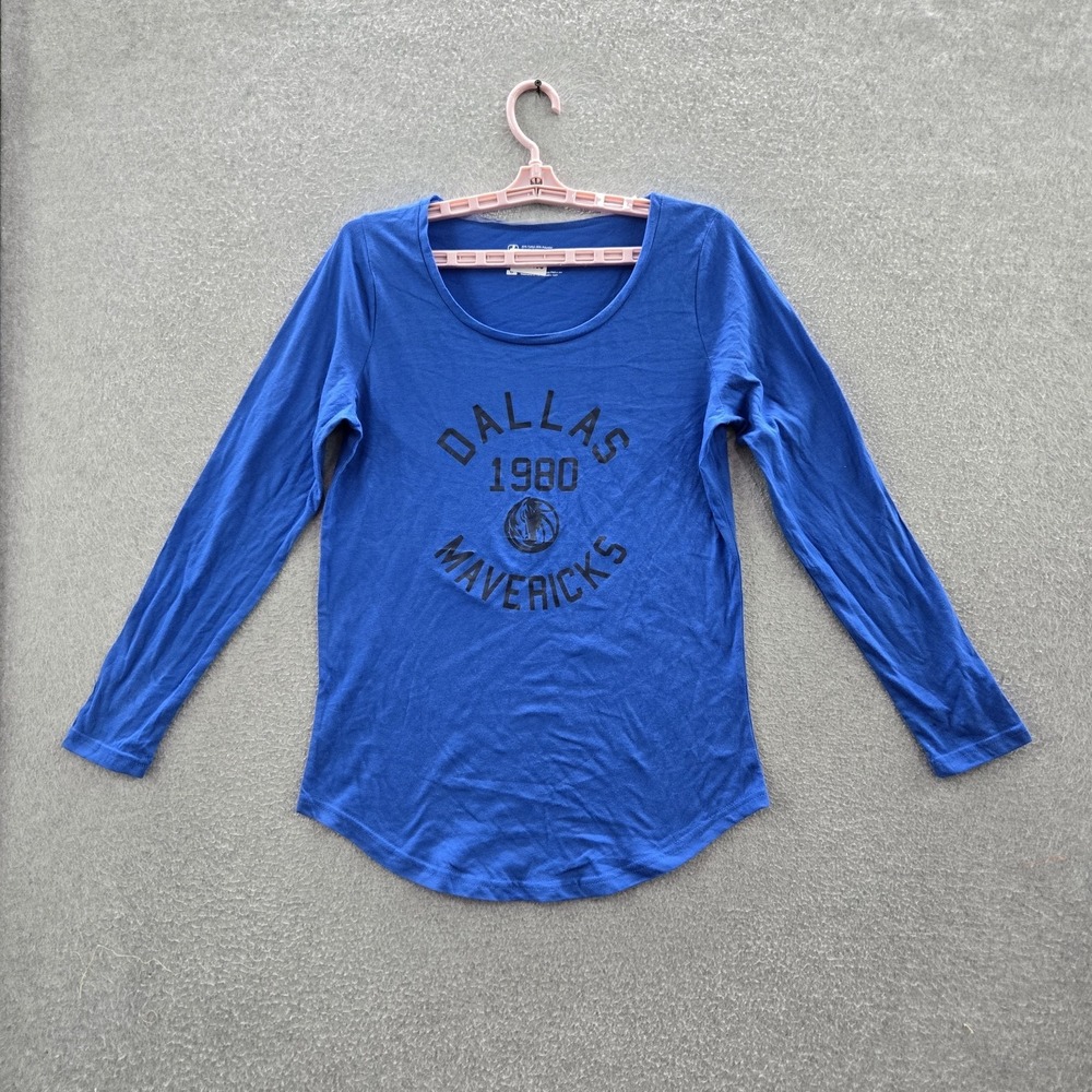 Dallas Mavericks Women Shirt M Blue NBA Long Sleeve Logo